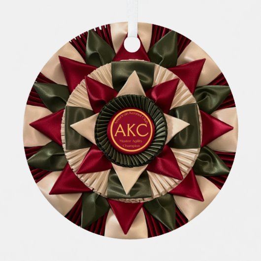 Dog Agility Custom MACH Ribbon Weihnachten Ornament Aus Metall (Vorderseite)