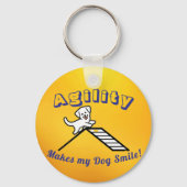 Dog Agility Themed Keychain Schlüsselanhänger (Vorderseite)