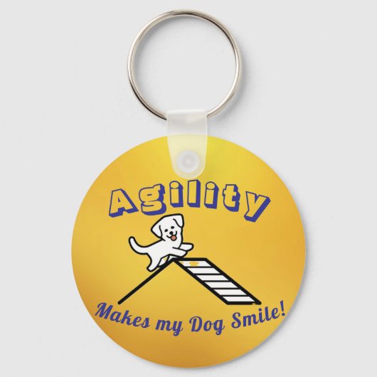 Dog Agility Themed Keychain Schlüsselanhänger (Vorderseite)