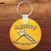 Dog Agility Themed Keychain Schlüsselanhänger (Rückseite)