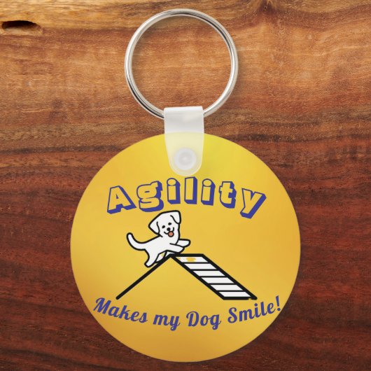 Dog Agility Themed Keychain Schlüsselanhänger (Rückseite)
