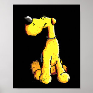 Dog Airedale Terrier Happy Airedale Terrier I for  Poster