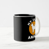 Dog Akita My Spirit Animal American Akita Inu Zweifarbige Tasse (VorderseiteRechts)