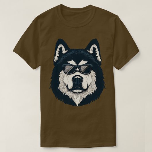 Dog Alaska Malamute cool T-Shirt (Design vorne)