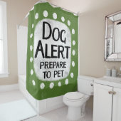 Dog Alert-Vorhang Duschvorhang (Beispiel)