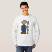 Dog als Bauer mit Rake & Hat T-Shirt (Vorne ganz)