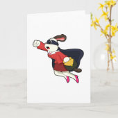 Dog als Generalsekretär Superhero Karte (Gelbe Blume)