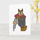 Dog als Mechaniker mit Spark-Stecker Karte (Gelbe Blume)