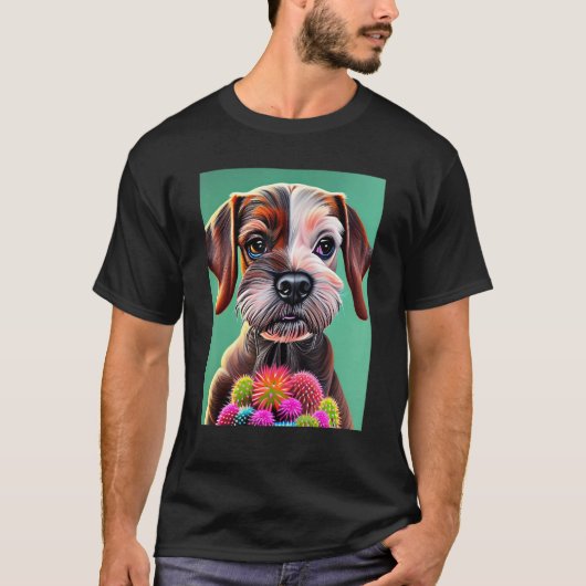 Dog Among the Succulents T-Shirt (Vorderseite)