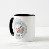 Dog and Bone Custom Name and Photo Tasse (Vorderseite Links)