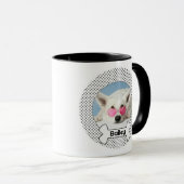 Dog and Bone Custom Name and Photo Tasse (VorderseiteRechts)