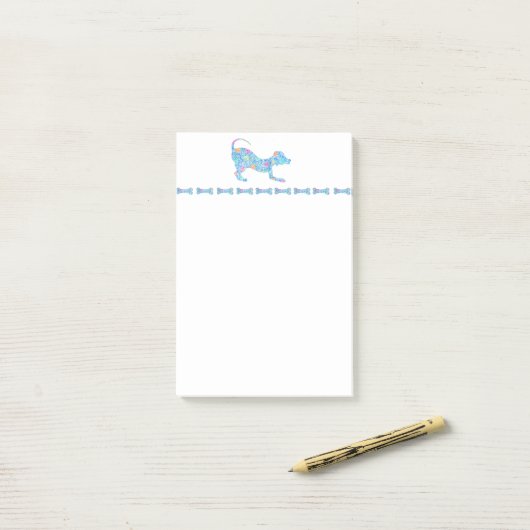 Dog and Bone Post It Notes Post-it Klebezettel (Auf Schreibtisch)