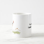 Dog and Butterfly Cartoon Kaffeetasse (Mittel)