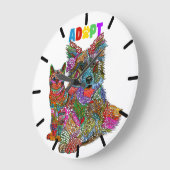 Dog and Cat Adoption and Pet Rescue Große Wanduhr (Winkel)