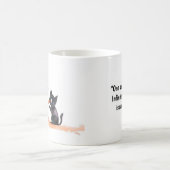 Dog and Cat Cartoon Kaffeetasse (Mittel)