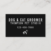 Dog And Cat Groomer Modern Bold Professional Visitenkarte (Vorderseite)