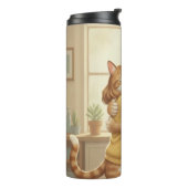 Dog and Cat Hug Thermal Tumbler Thermosbecher (Nach links gedreht)