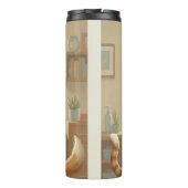 Dog and Cat Hug Thermal Tumbler Thermosbecher (Rückseite)