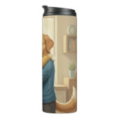 Dog and Cat Hug Thermal Tumbler Thermosbecher (Nach rechts gedreht)