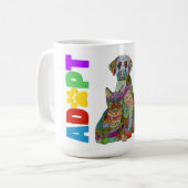 Dog and Cat Pet Adoption Awareness Mug Kaffeetasse (Vorderseite Links)