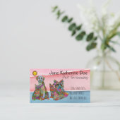 Dog and Cat Pet Grooming Business Cards Visitenkarte (Stehend Vorderseite)