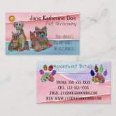 Dog and Cat Pet Grooming Business Cards Visitenkarte (Vorne/Hinten)