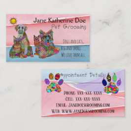 Dog and Cat Pet Grooming Business Cards Visitenkarte