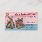 Dog and Cat Pet Grooming Business Cards Visitenkarte (Vorderseite)