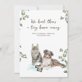 Dog and Cat Pregnancy Announcement Ankündigung (Vorderseite)