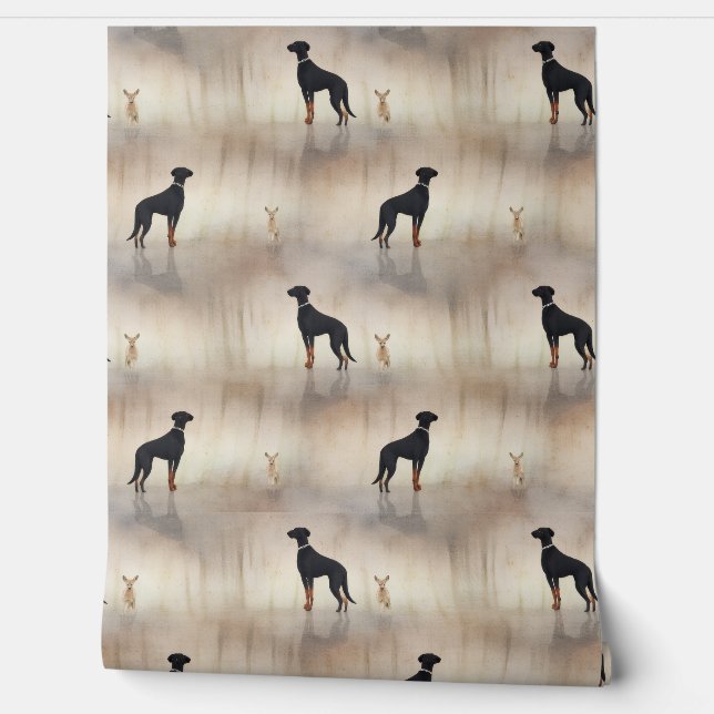 Dog and Deer Wall Paper Tapete (Abrollen)