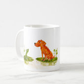 Dog and Frog Cartoon Kaffeetasse (Vorderseite Links)