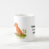 Dog and Frog Cartoon Kaffeetasse (Mittel)