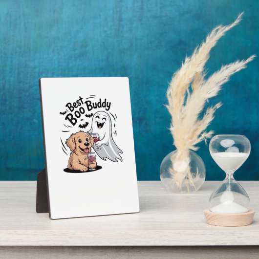 Dog and ghost drinking wine. Classic T-Shirt Fotoplatte (Seite)