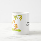 Dog and Monkey Cartoon Kaffeetasse (Mittel)