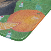 Dog and orange cutting board schneidebrett (Ecke)