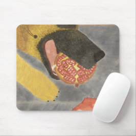 Dog and pomegranate mouse pad mousepad