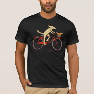 Dog And Squirrel Are Friends  Whimsical Animal Art T-Shirt