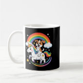 Dog And Unicorn Space Galaxy Rainbow Dogs  Kaffeetasse (Links)