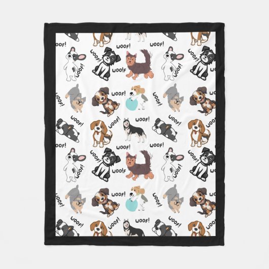 Dog and Woof   Fleecedecke (Vorderseite)