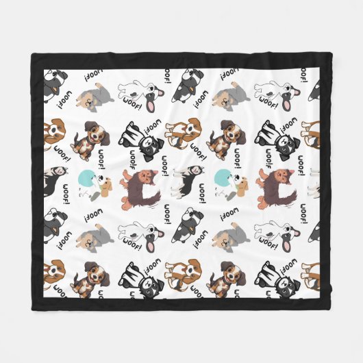 Dog and Woof   Fleecedecke (Vorderseite (Horizontal))
