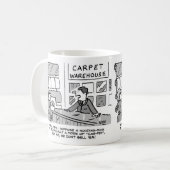 Dog-Anfrage in einem Teppichladen Kaffeetasse (Vorderseite Links)