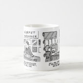Dog-Anfrage in einem Teppichladen Kaffeetasse (Mittel)