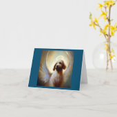 Dog Angel Karte (Gelbe Blume)