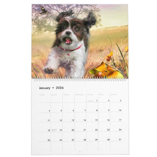 DOG ART #1 Large & Small Breeds Kalender (Jan 2026)