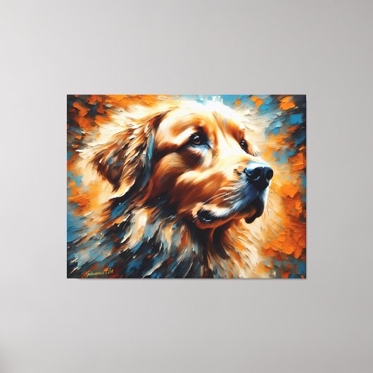 Dog Art 2 - Golden Retriever 1 Leinwanddruck (Vorderseite)