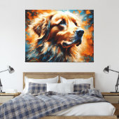 Dog Art 2 - Golden Retriever 1 Leinwanddruck (Insitu (Schlafzimmer))