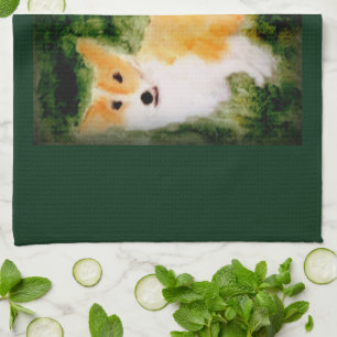 Dog Art Niedlich Corgi Küchentuch