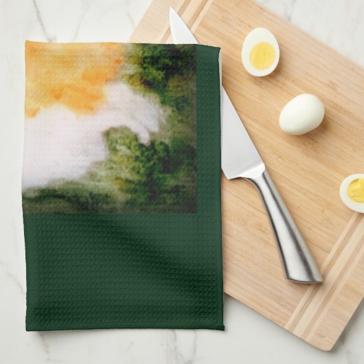 Dog Art Niedlich Corgi Küchentuch (Viertel Falte)