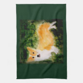 Dog Art Niedlich Corgi Küchentuch (Vertikal)