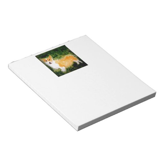 Dog Art Niedlich Corgi Notizblock (angewinkelt)